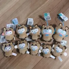 サンリオキャラクターズ　どうぶつ着ぐるみマスコット　たぬき　まとめ売り