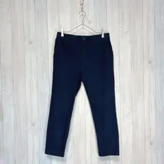 【GAP】メンズ チノパンツ ウエスト後ろゴム シンプル 無地 ネイビー