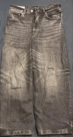 H&M SUPER BAGGY ブラックデニムパンツ　30/30