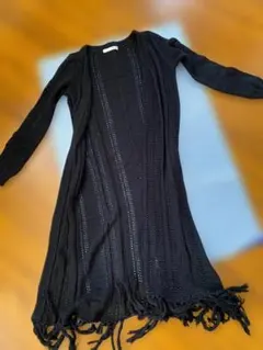 ブラックロングカーディガン