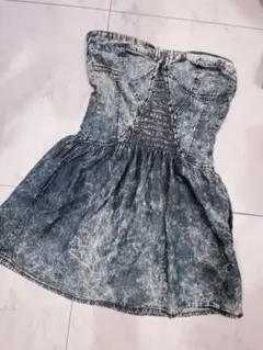 ケミカルウォッシュ ZARA Sサイズベアトップワンピース