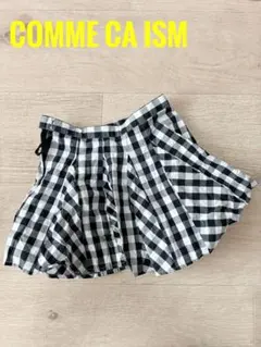 【美品】COMME CA ISM スカパン ブラック ギンガムチェック フレア