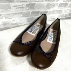 【極美品】farfalle バレエシューズ フラット24.5 レザー パンプス
