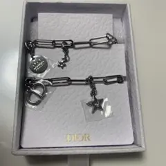 Dior 限定　ノベルティ　ストラップ　シルバー　フォンストラップ