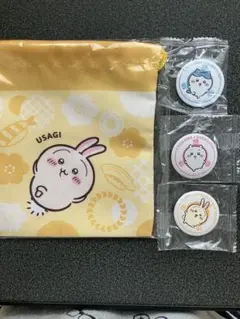ちいかわ くら寿司 巾着 缶バッジ セット