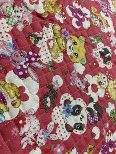 レトロアニマル　キルティング　ピンク 100㎝×50㎝