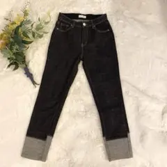 美品♡Sサイズ　インディマーク　デニム　ブラック