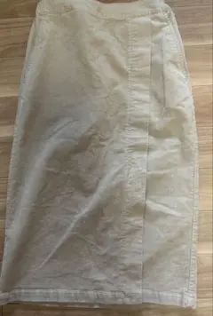 coen コーエン　ベージュ スカート　コーデュロイ