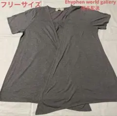 フリーサイズ　カーディガン　イーハイフンワールドギャラリー　上着　重ね着　グレーのサムネイル