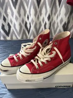80s コンバース　チャックテイラー　ハイカット　レッド　赤　11 1/2 80s コンバース チャックテイラー ハイカット レッド 赤 11 1/2 - メルカリ