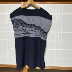 着物リメイク兵児帯から袖なしチュニック