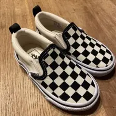 Vans チェッカーパターン スリッポン 14cm