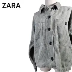 ＜人気＞ザラ コーデュロイ クロップド ジャケット カーキ― 大人カッコいい◎