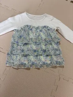 花柄フリル長袖チュニック　90