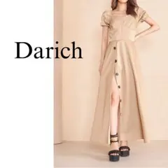 Darich ボリュームフレアトレンチワンピース　オフショル　スクエアネック