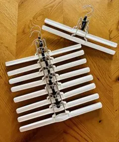 1 / 8 MAWAハンガー　ズボン スカート用 10本 ホワイト　おまけ付