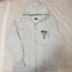 Stussy ジップアップパーカー ライトグレー Stussy ライトグレー ジップアップパーカー