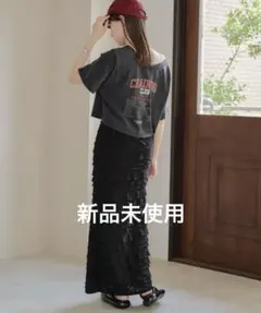 【新品未使用】kastane カットフリルIラインスカート