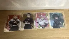 鬼滅の刃　アニプレックスオンラインくじ　F賞クリア色紙　4種セット