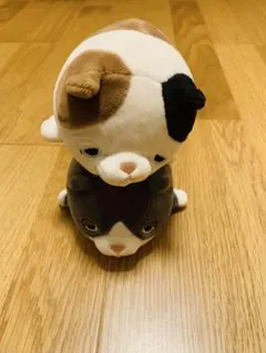 猫のぬいぐるみセット（三毛・グレー）