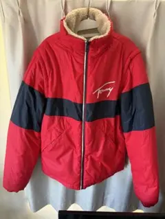 【トミージーンズ】リバーシブルボアジャケットS