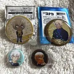 名探偵コナン 安室透 降谷零 缶バッジセット 北栄町 ナムコ ホロ缶 メアリー