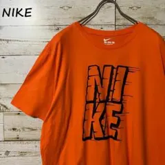 ✨希少デザイン✨NIKE✨Tシャツ オレンジ ビッグプリント デカロゴ