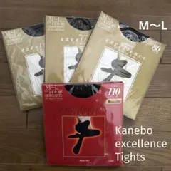 Kanebo excellence タイツ M~L ピュアブラック 4足