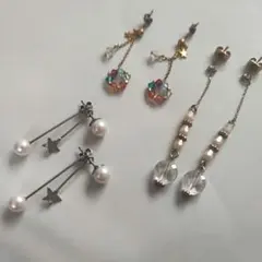 ピアス ビーズ パール アクセサリー まとめ売りセット チタンピアス