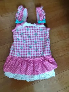 130cm 女の子用ワンピース水着 ピンク