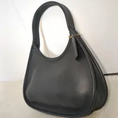 美品 オールドコーチ エルゴ ブラック ワンショルダーバッグ グラブタンレザー