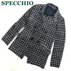 SPECCHIO スペッチオ 千鳥格子 プリーツジャケット グレー 40のサムネイル