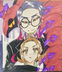 手描きイラスト・カラスバ・ポケモン・同人ファンアート・大色紙