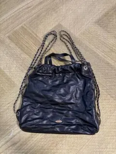 キルティングショルダーバッグ 2way 黒 リュック