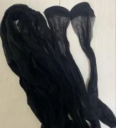 破れあり 黒 ストッキング