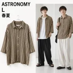 ASTRONOMY 春夏古着系 レースシャツ ベージュ Lのサムネイル