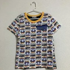 RAG MART 電車 半袖 Tシャツ オレンジ ブラック 130