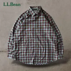 美品L.L.Beanエルエルビーンボタンダウンシャツタータンチェック柄長袖古着