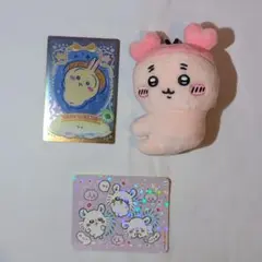 ちいかわ ぬいぐるみ 古本屋 カニちゃん 、カード うさぎ、シール モモンガ