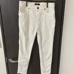 roshell ホワイト ストレートデニムパンツ M