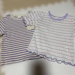 バースデイ　Favon 女の子　ボーダーTシャツ　2枚セット