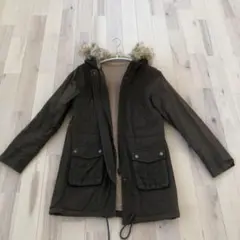 ブラウン フード付き モッズコート