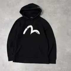 に*刀様 19439 EVISU プリントロゴ プルオーバー パーカー 韓国のサムネイル