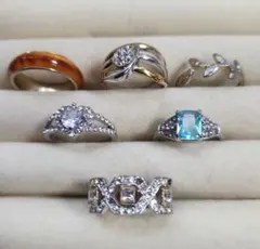 16〜18号 ビンテージデザインリング6点まとめ売り
