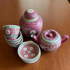 新古品 中国 景徳鎮 茶道具 茶壺 茶器セット