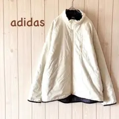 ＊adidas アディダス＊ ジップアップジャケット 中綿 防寒 M 淡ベージュ