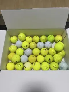 ゴルフボールセット ロストボール　黄色+白色　35球