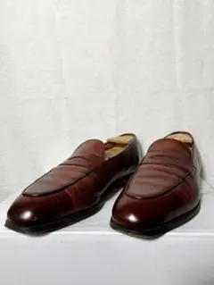 【未使用】edward green ローファー バーガンディ ソール新品☆エドワードグリーン 7E 【☆超希少!!Made byロゴ