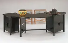 【茶道具 立礼棚 立礼卓 】 末広棚 即中斎好写 椅子2客付　小川湖舟作 組立式 楽天市場】立礼卓 末広棚 即中斎好写 椅子2客付 小川湖舟作 表
