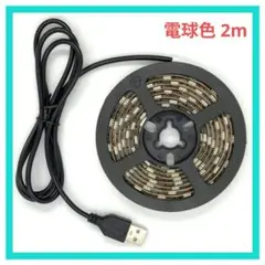 JTT 切って貼れる USBテープLED 電球色 2m